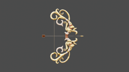 Elven Blossom Bow – Ornate Fantasy Archer Weapon