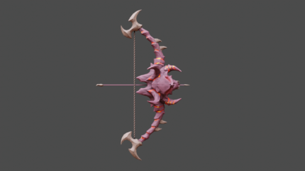 Crimson Shard Bow – Lava-Touched