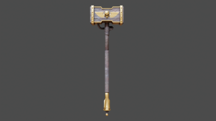 Wingskull Warhammer – Gothic-Style Divine Hammer