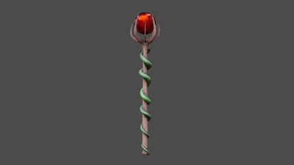 Crimson Bloom Wand — Emberheart Channeler