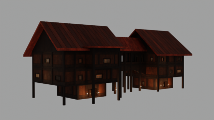 Big Building — Elevated Medieval Longhouse