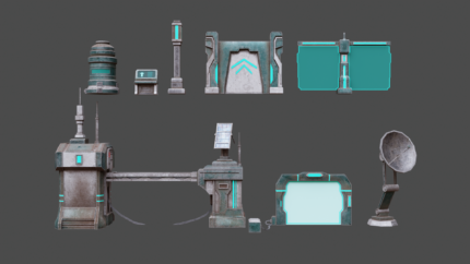 Futuristic Sci-Fi Structure Pack – Modular Facility & Base Kit